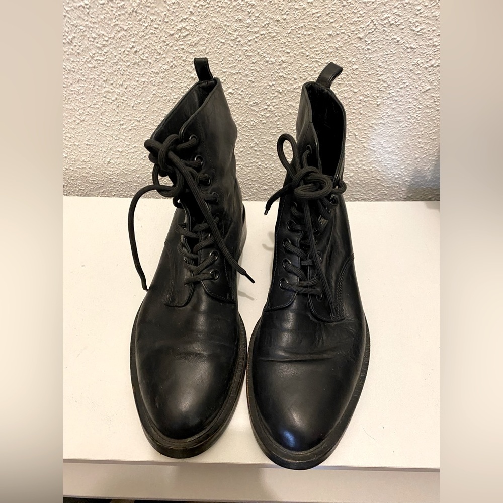 Tamara Mellon laced black combat boots